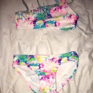 Girls Watercolor Swimsuit